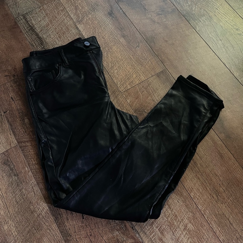 Express Black Faux Leather Pants